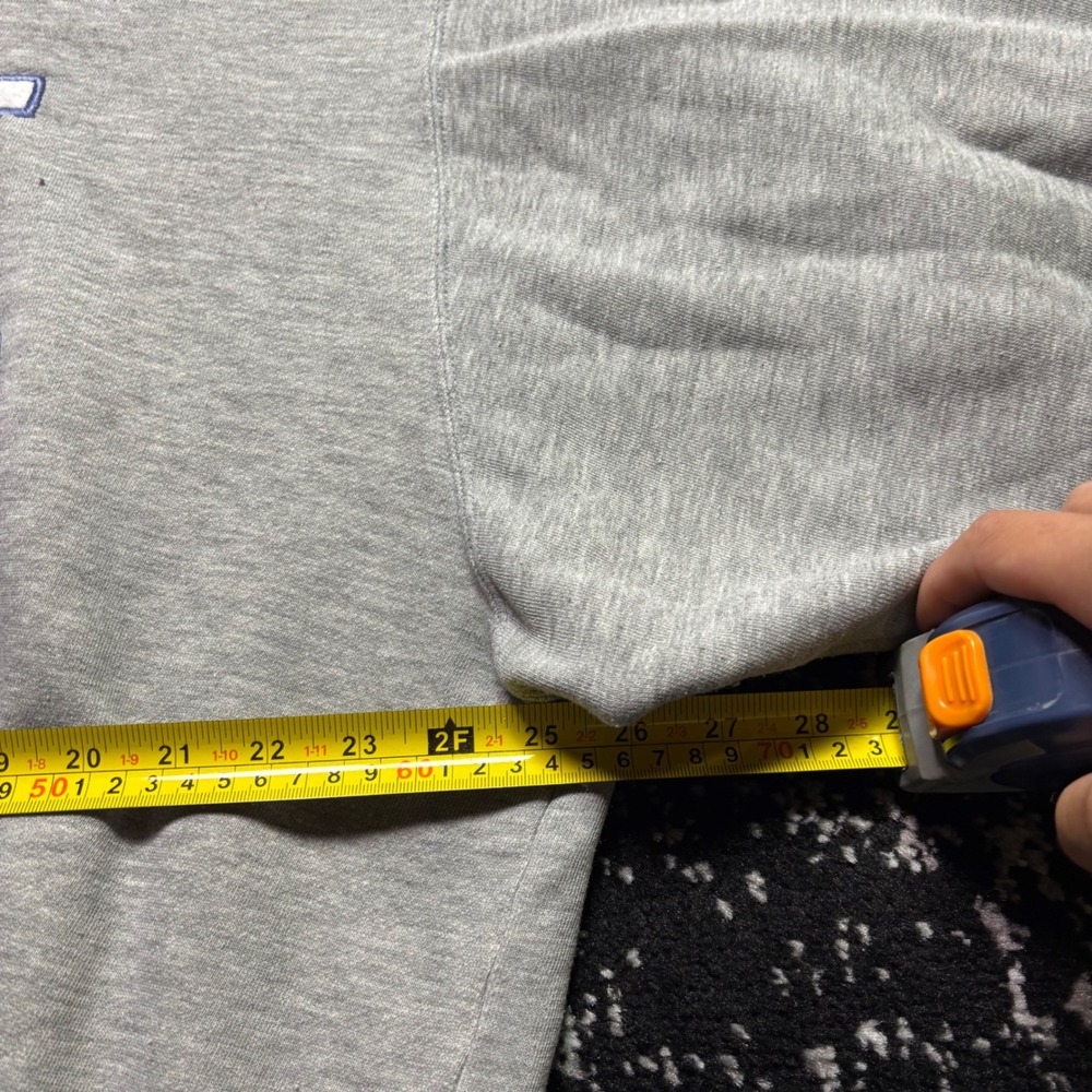 Vintage Pepsi Hoodie Gray Chenille Logo Pullover Sweatshirt Mens XL Heavyweight - Picture 5 of 6